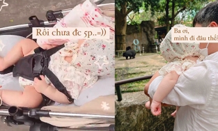 Á hậu Tường San lần đầu khoe cận ảnh chồng con, con gái nhỏ đúng chất tiểu thư