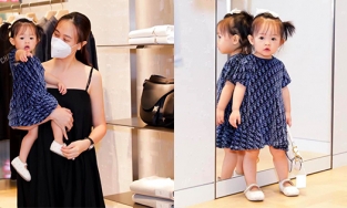 Con gái Cường Đô La hơn 1 tuổi đã tạo dáng chuẩn Next Top Model nhí, thần thái thu hút hơn cả mẹ 