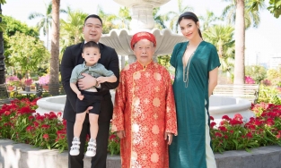 Vợ chồng Lan Khuê lần đầu công khai ảnh cận mặt con trai đầu lòng