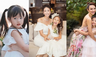 Ba tiểu công chúa xinh đẹp đều là con hoa hậu nổi tiếng của showbiz Việt
