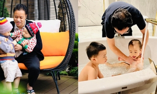 Ngày 8/3, Đinh Ngọc Diệp lại cảm ơn chồng vì 'gánh vác hết để cả nhà no đủ'