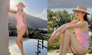 Hôm qua sao làm gì (13/3): Tăng lên 60 kg, Lê Thúy 'đẹp nức nở' khi diện áo tắm