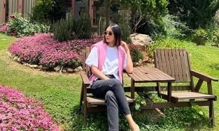 Tăng Thanh Hà ở Đà Lạt, con dâu nhà tỷ phú chỉ quần jeans áo phông cũng sang từ trong ra ngoài