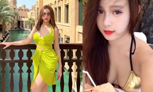 Huyền Baby khoe ảnh 10 năm trước, mặc áo tắm nhỏ xíu khẳng định body 'xịn đét'