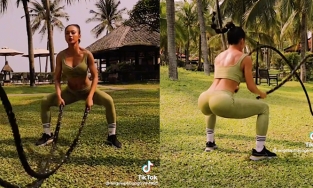 Clip Angela Phương Trinh tập gym, cánh đàn ông cũng phải ái ngại vì quá khỏe