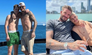 David Beckham mừng sinh nhật bên vợ con, thân hình U50 lực lưỡng hơn cả con trai 20 tuổi
