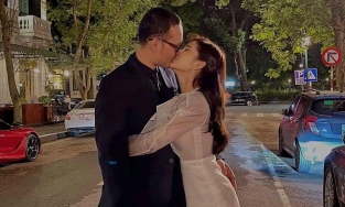 Chồng đại gia khẳng định 'chưa bao giờ cãi thắng vợ', Thu Hoài đăng luôn ảnh hôn môi tình tứ