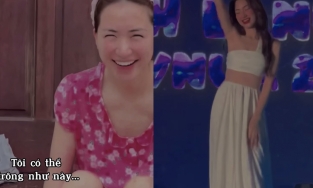 Hòa Minzy ở nhà mặc đồ ngủ 90k trông con, tối đi quẩy cực sung