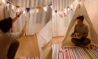 Trường Giang tự tay trang trí phòng như cổ tích cho con gái