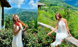 Huyền Lizzie đăng ảnh đi du lịch, khoe vẻ thướt tha tuổi 32