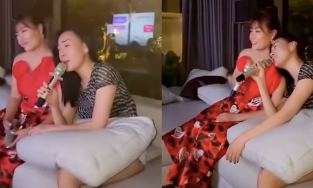 Nửa đêm, Thanh Hương sang nhà Phương Oanh hát karaoke, than 'sợ yêu'