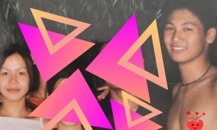 Mạnh Trường khoe ảnh hotboy ngực trần năm 17 tuổi, bà xã xinh đẹp cũng đứng cạnh