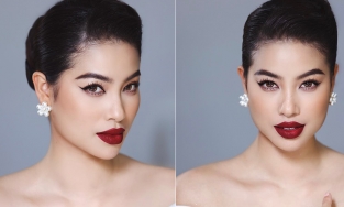 Phạm Hương nói 'nhường hào quang cho các em' nhưng chụp một loạt bộ ảnh lồng lộn