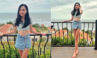 Nhan sắc cháu nội tỷ phú Hoàng Kiều: 14 tuổi chân dài như siêu mẫu