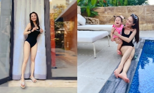Bảo Thanh tung ảnh đi nghỉ dưỡng, vóc dáng nuột nà như chưa từng qua 2 lần sinh nở