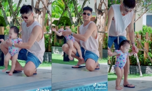 Bảo Thanh khoe chồng chăm con gái: 3 phần nuông chiều, 7 phần bất lực 