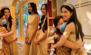 Á hậu Phương Nhi hạnh phúc được gặp mẹ sau 10 ngày bận rộn hậu đăng quang