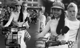 Chuyện chưa kể về việc siêu mẫu Kate Moss từng quảng bá cho Việt Nam trên chiếc xe Dream siêu 'chiến'