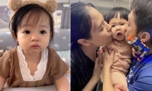 Biểu cảm 'khó đỡ' của Suchin khi 'bị' bố mẹ yêu