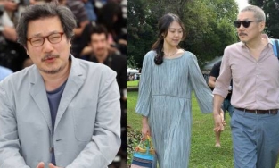 Đạo diễn U70 Hong Sang Soo thay đổi ngoại hình vì cô bồ kém 22 tuổi