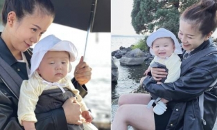 Bị mẹ An Nguy đăng ảnh mắt lờ đờ, bé Bay vẫn đáng yêu hết phần thiên hạ