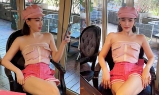 Quỳnh Thư diện đồ hồng toàn thân quay về với sự 'dịu dàng vốn có' hậu ồn ào với chồng Diệp Lâm Anh