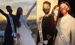Diện áo dài trắng, Kim Duyên lên trang chủ của Miss Universe