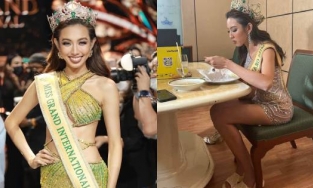 Hoa hậu Thùy Tiên đầu đội vương miện 12 tỷ, chân đi dép tổ ong trong ngày đầu đương nhiệm 