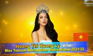 Hoàng Hương Ly trở thành Á hậu 2 Miss Tourism International 2021