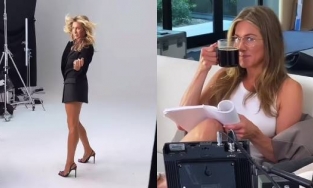 Vợ cũ Brad Pitt khoe thân hình dẻo dai ở tuổi 52