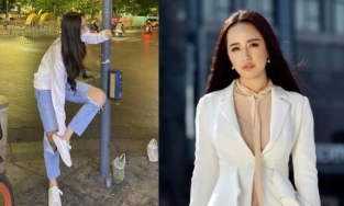 'Hoa hậu chứng khoán' từng dát hàng hiệu nay mặc quần rách đi giày bệt xuống phố