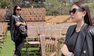 Phạm Quỳnh Anh liên tục lấy túi che bụng sau nghi vấn mang thai với 'tình trẻ'