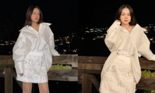 Phạm Quỳnh Anh lên đồ rộng vẫn không che được vòng hai 'lùm lùm'