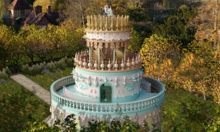 Sự mê hoặc của điêu khắc: “bánh cưới” cao 12 mét tại Anh 