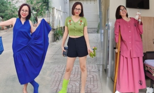 Bất ngờ với style thời trang 'bó bột' độc đáo từ chị đẹp tuổi 42