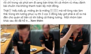Nhân viên khóc nức nở vì phải đền 5,2 triệu do khách 'quên' thanh toán