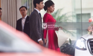 Công Phượng - Viên Minh đan tay tình tứ lên xe “Mẹc” 7 tỷ chuẩn bị đến địa điểm hôn lễ