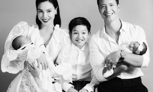 Hồ Ngọc Hà chuẩn bị mâm cúng đầy tháng cặp sinh đôi