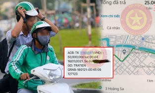 Hành khách chuyển nhầm 50 ngàn đồng thành 50 triệu đồng đã nhận lại được tiền từ tài xế Grab