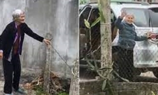 Clip mẹ già 103 tuổi bịn rịn ra tiễn con gái 80 tuổi khiến bao người rơi lệ