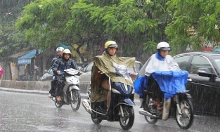 Thời tiết 28/4: Miền Bắc ngày có mưa rải rác, chiều tối và đêm vài nơi mưa to kèm dông