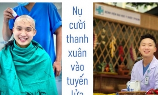 Hình ảnh bác sĩ trẻ tươi cười xuống tóc trước khi vào tâm dịch Bắc Giang gây xúc động