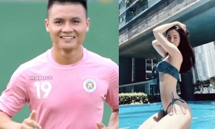 Tình tin đồn của Quang Hải làm tăng nhiệt mùa hè với thân hình căng từng cm