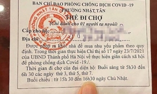 Người dân Hà Nội sẽ được phát phiếu đi chợ tuần 4 lần