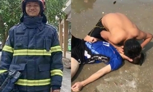 Sĩ quan cảnh sát cứu 4 người đuối nước được Bộ trưởng Công an thăng cấp hàm Đại úy