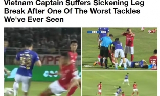 Báo chí và truyền thông thế giới đồng loạt đăng tải về pha phạm lỗi của Hoàng Thịnh, gọi đó là 'cú vào bóng ghê rợn'