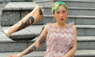 Lỡ xăm hình 'người cũ' trên cơ thể? Hãy học pha xử lý 'rất tỉnh và xinh gái' này của Du Uyên