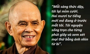 Những câu nói truyền cảm hứng sống, vượt qua khổ đau của Thiền sư Thích Nhất Hạnh