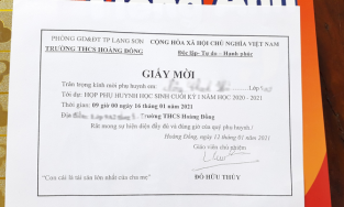 Dân mạng phát sốt với giấy mời họp phụ huynh cực đáng yêu của nhà trường