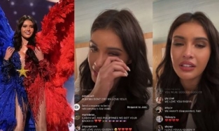 Hoa hậu Philippines bật khóc khi bị chê bai phần thi trang phục dân tộc tại Miss Universe